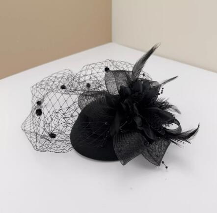 Mesh Feather Jockey Club Hat