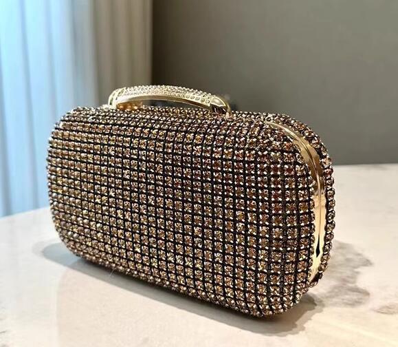 Gold Diamond Clutch Evening Bag